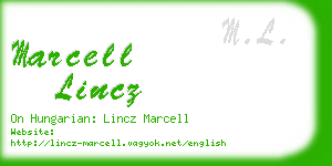 marcell lincz business card